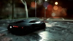 Fondo de Pantalla Animado Lamborghini Negro de Coches 🚗 en Movimiento