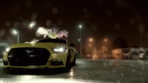 Fondo de Pantalla Animado Ford Mustang GT Amarillo de Coches⭐️ en Movimiento