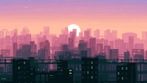 PC Pixel City Live Wallpaper
