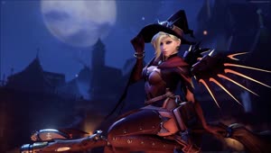 PC Mercy Witch Overwatch Live Wallpaper
