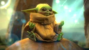 Fondo de Pantalla Animado Baby Yoda de Star Wars 👽 en Movimiento