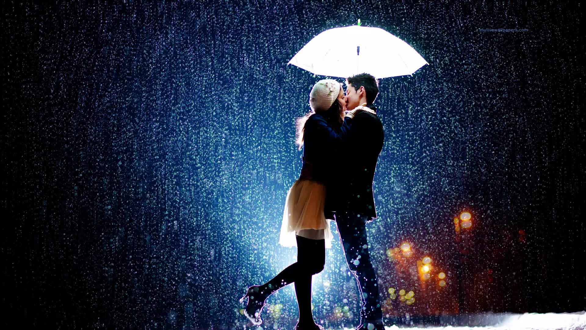 Download PC Couple Rain Live Wallpaper