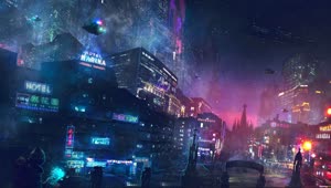 Cool Cyberpunk City Live Wallpaper 1080p