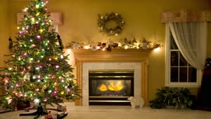 Live Wallpaper HD Christmas Tree and Fireplace