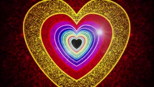 HD Colorful Hearts Glitter Tunnel VJ Motion Background Free VJ Loops HD VJ Loops