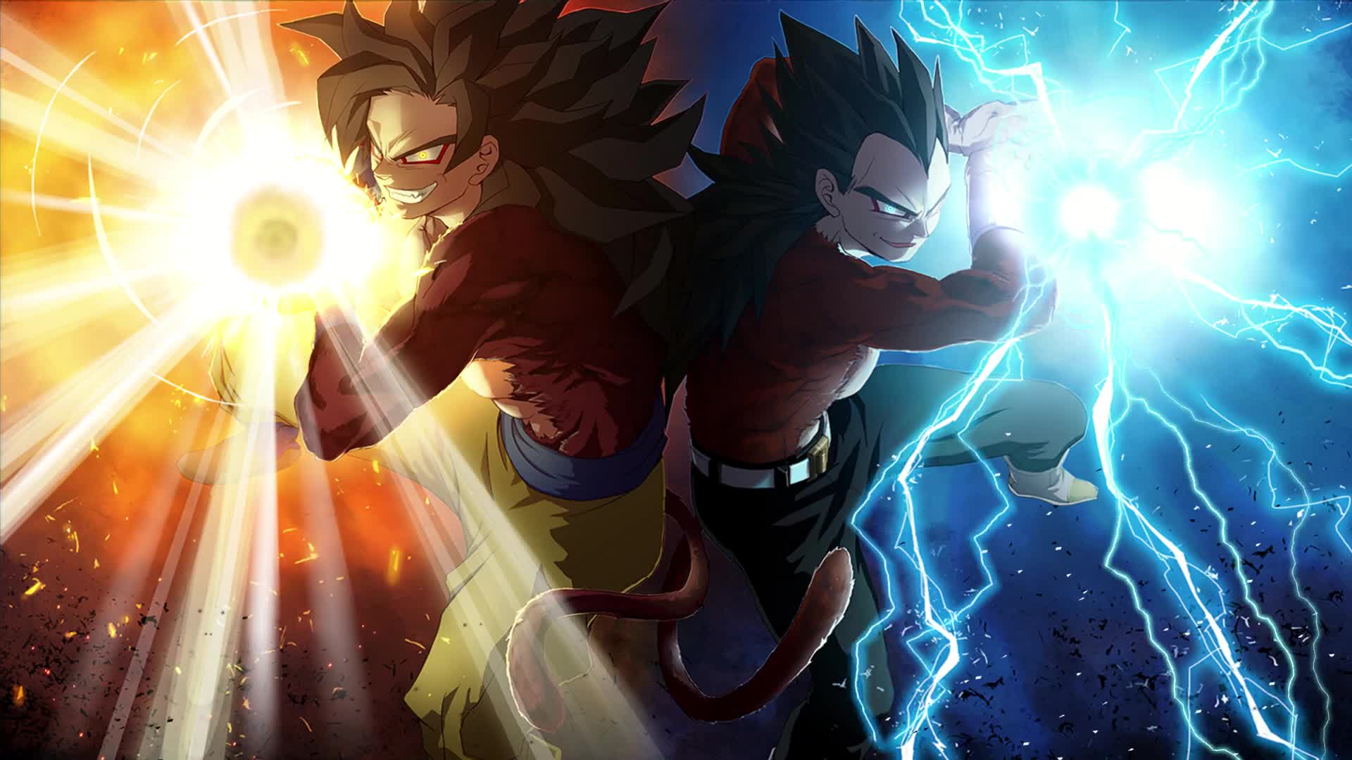Download Live Wallpaper HD Goku and Vegeta Super Saiyan 4