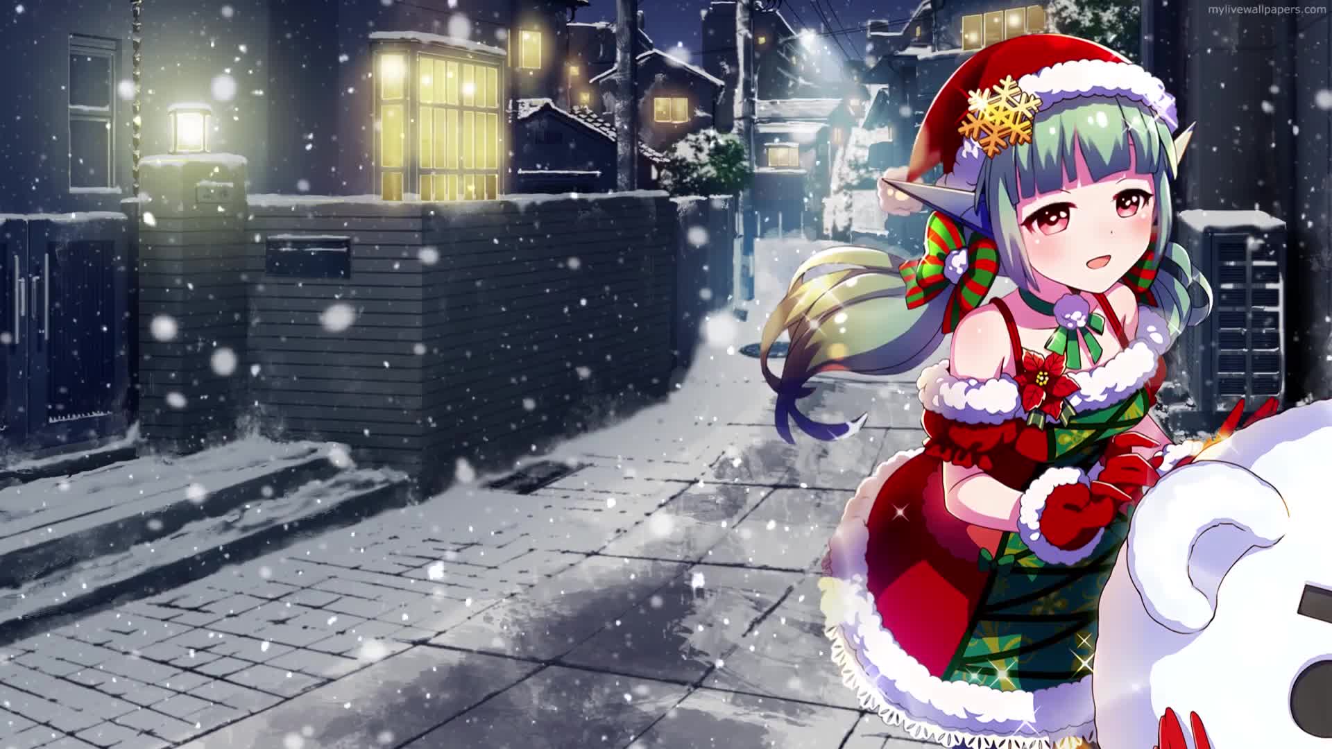 Download PC Anime Girl Winter Live Wallpaper