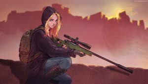 PC Sniper Girl Live Wallpaper