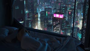 PC Cyberpunk High Rise Apartment Live Wallpaper