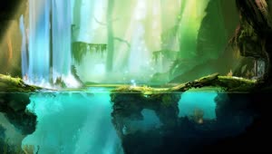 PC Waterfall Underwater View Live Wallpaper Free