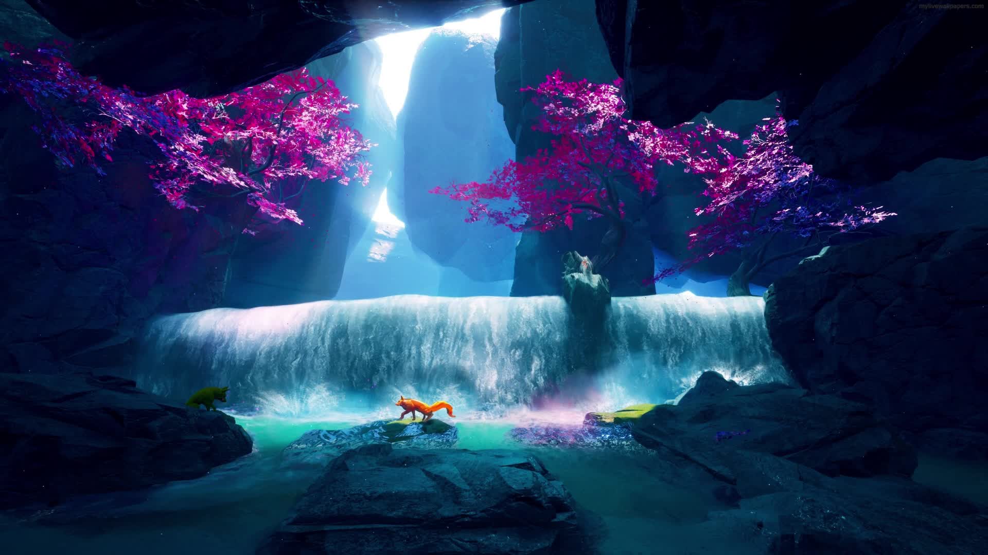 Download PC Waterfall Fox Live Wallpaper Free