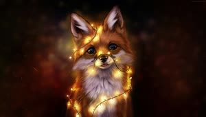 PC Cute Fox with Lights Live Wallpaper Free