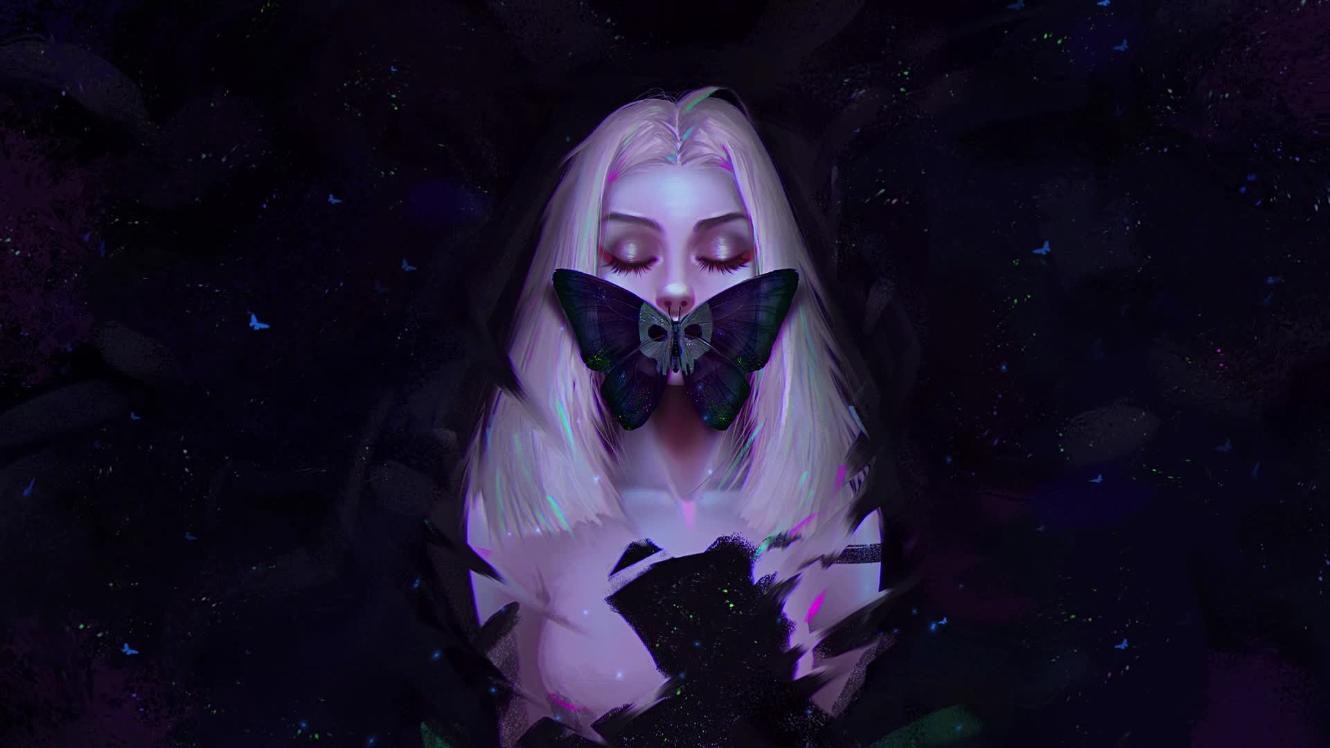 Download PC Neon Moths Live Wallpaper Free