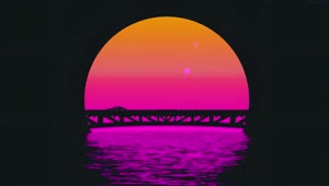PC Pink Sunset Bridge Live Wallpaper Free