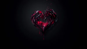 PC Bleeding Black Heart Live Wallpaper Free