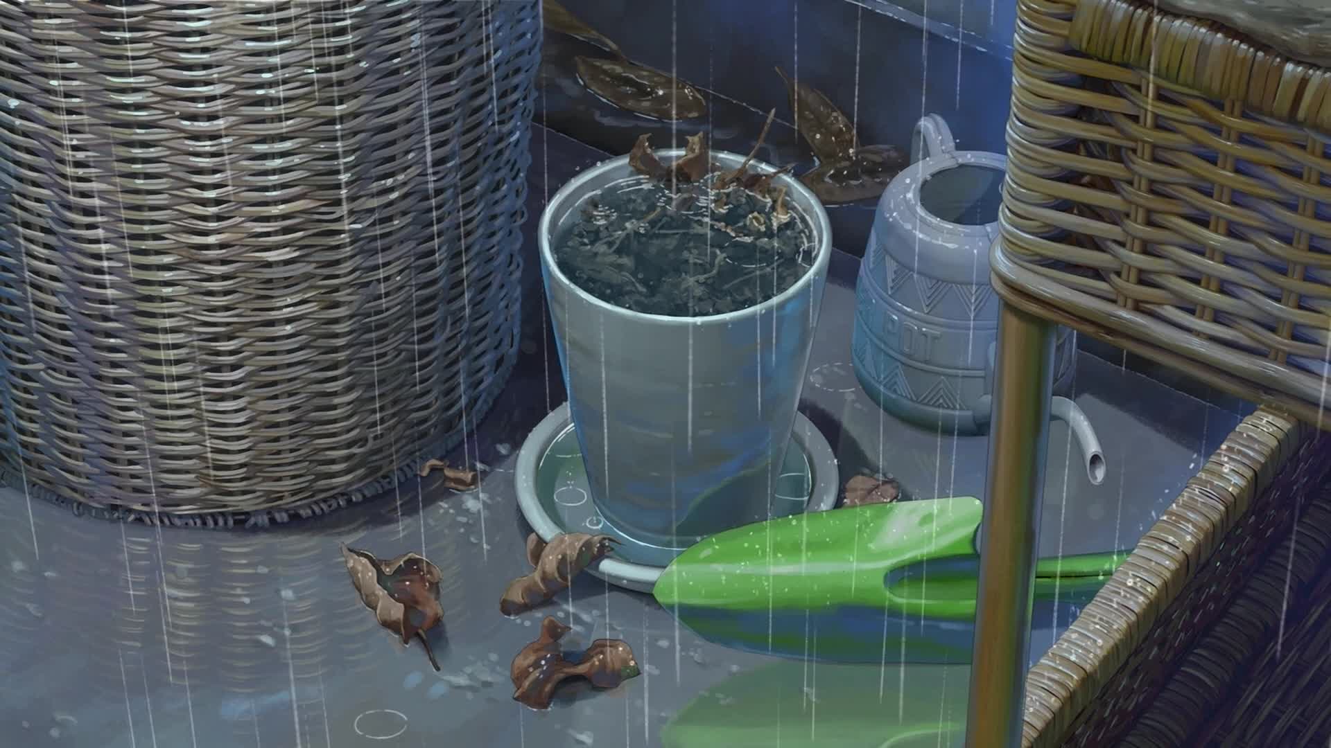 Download PC Rain Flower Pot Live Wallpaper Free