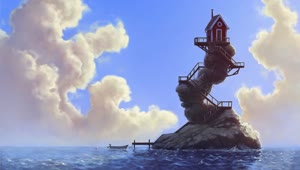 PC House at Sea Live Wallpaper Free