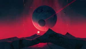PC Red Planets Live Wallpaper Free