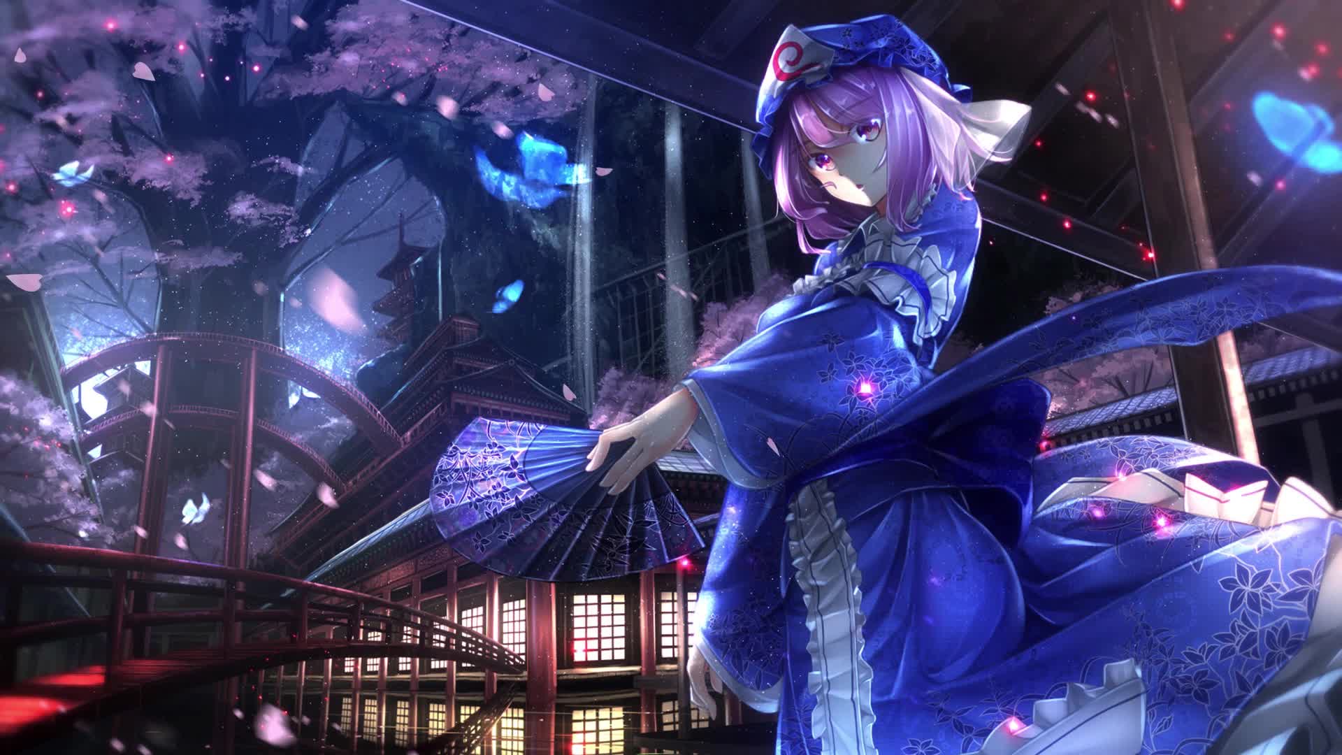 Download PC Cherry Blossom Anime Girl Live Wallpaper Free