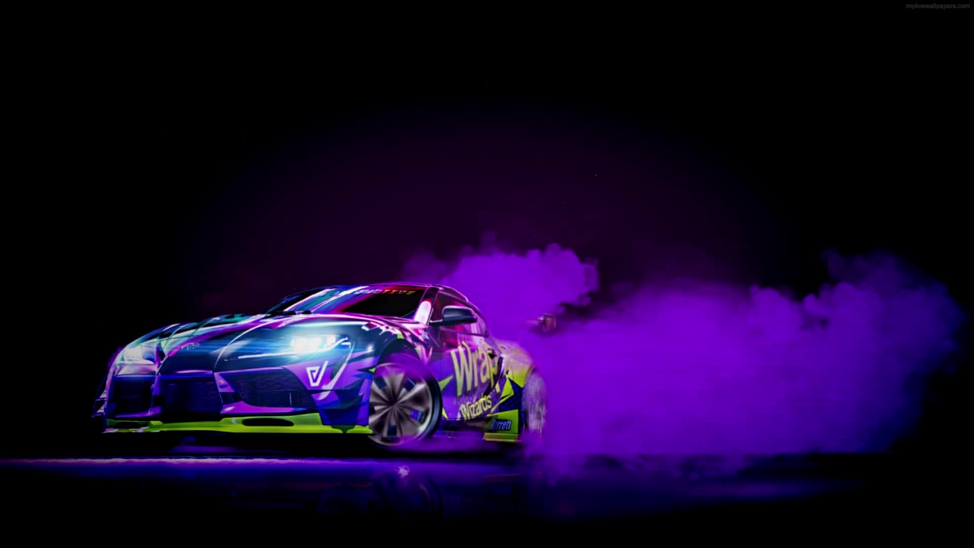 Wallpaper Night, Smoke, Drift, Toyota, Drift, Car, Toyota, GT86 for mobile  and desktop, section toyota, resolution 1920x1080 - download