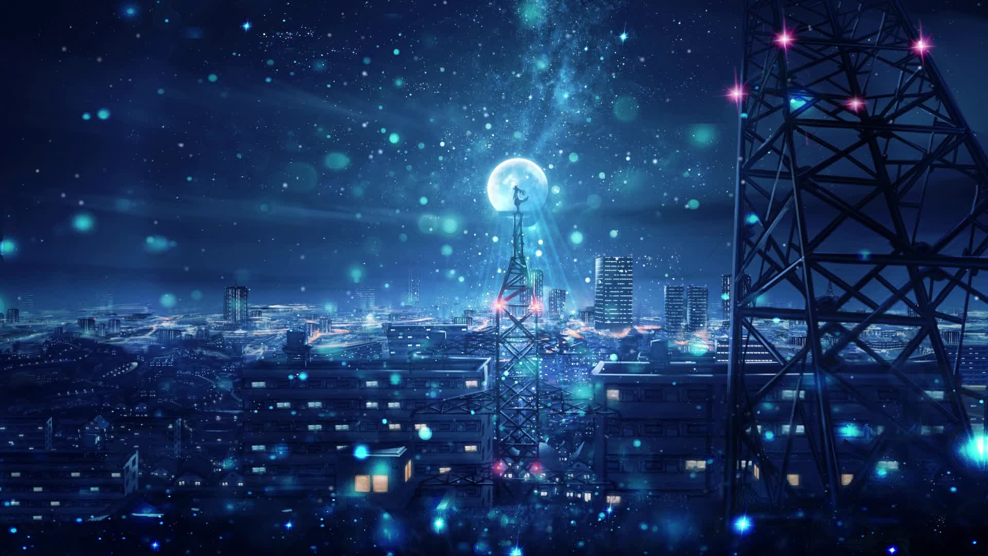 Download PC  Night Snow City Live Wallpaper Free