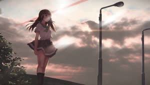 PC Anime Student Evening Live Wallpaper Free