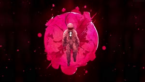 PC Pink Space Man Live Wallpaper Free