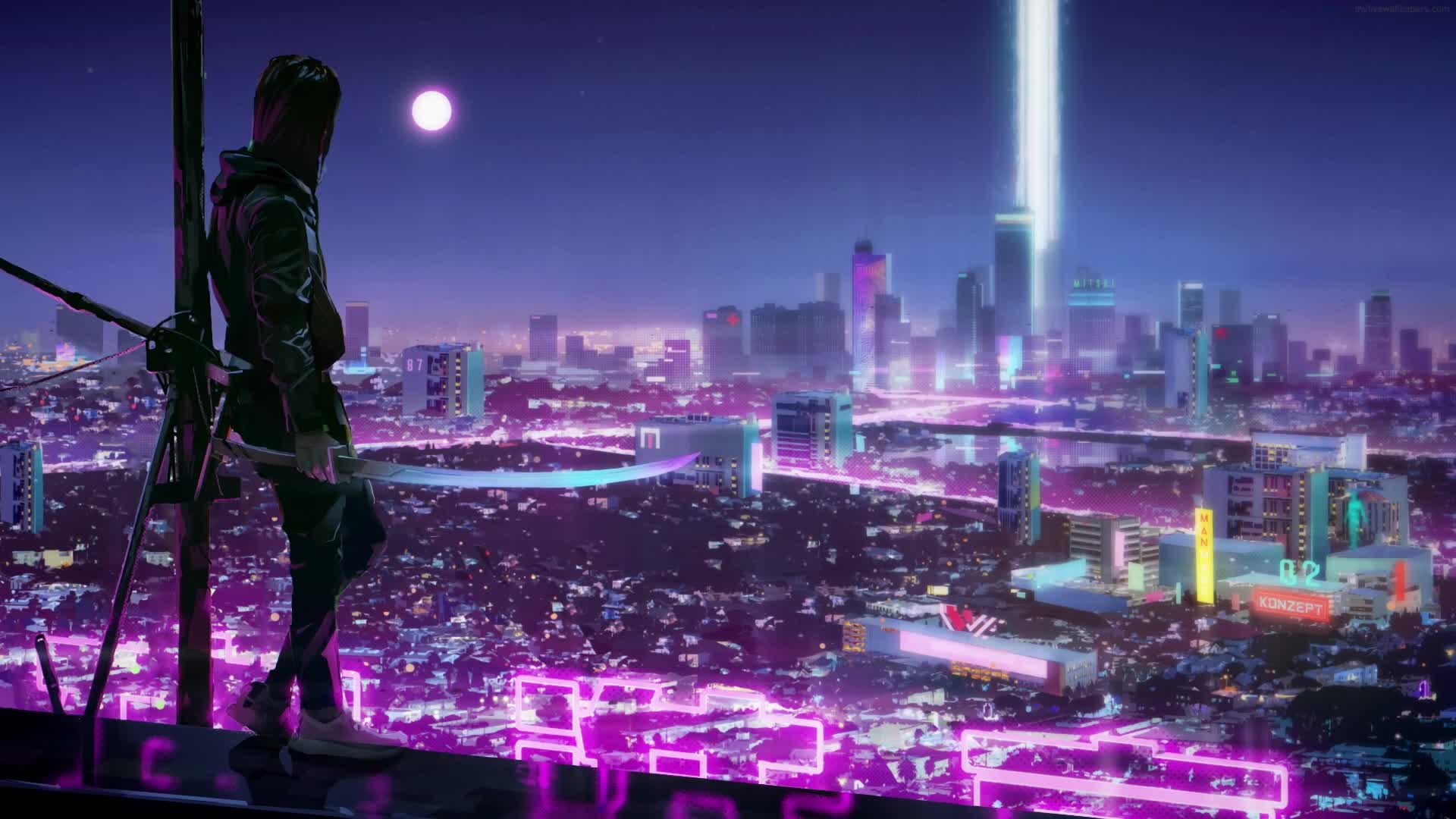 Download PC Neon Samurai Live Wallpaper Free