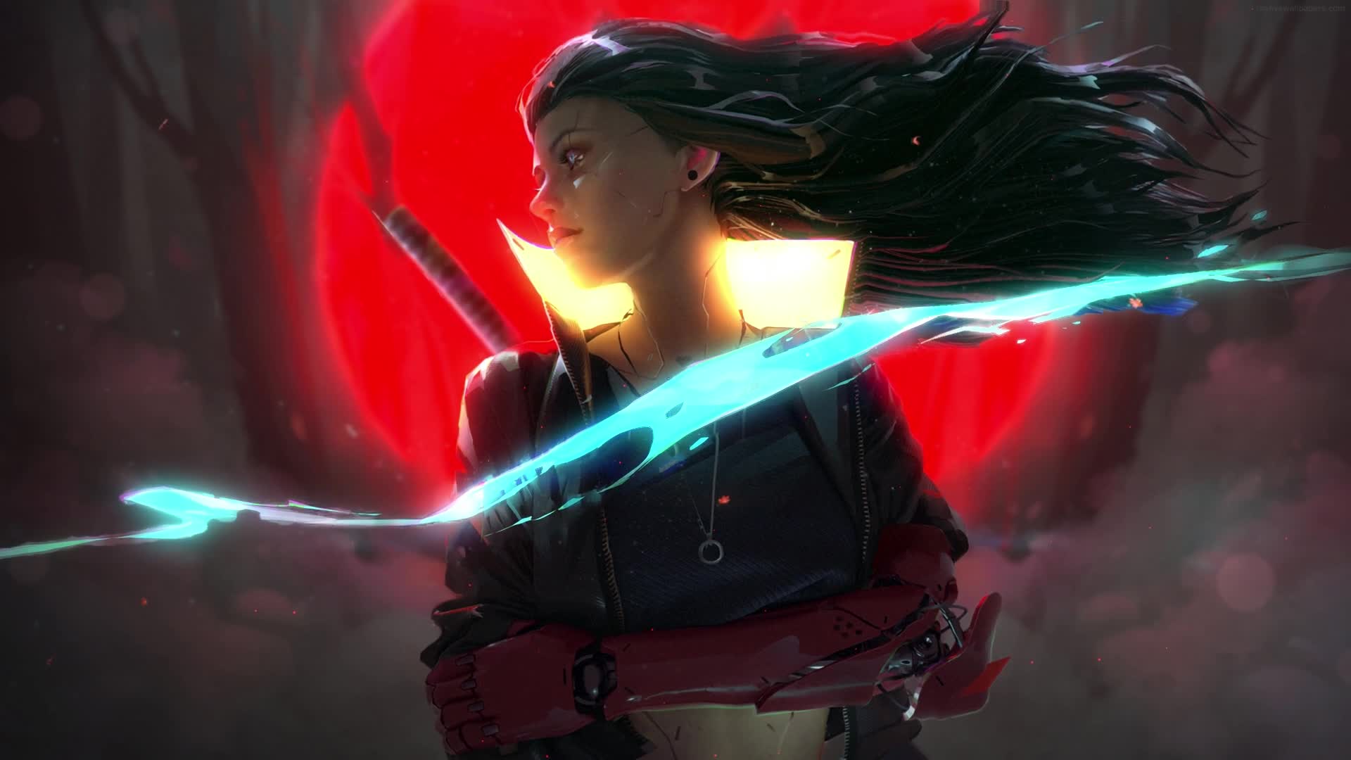 Download PC  CyberpunkGirlCyborg Live Wallpaper Free