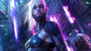 PC Cyberpunk Girl Cyborg Live Wallpaper Free
