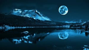 PC Cold Blue Moon Live Wallpaper Free