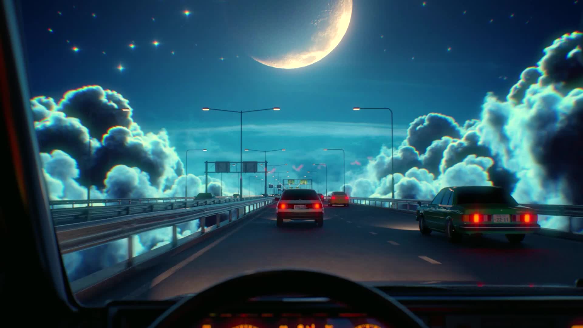 Download PC Driving to the Moon Live Wallpaper Free
