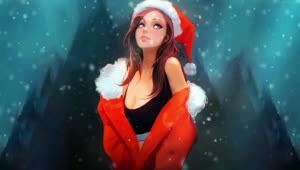 PC Cute Santa Girl Live Wallpaper Free