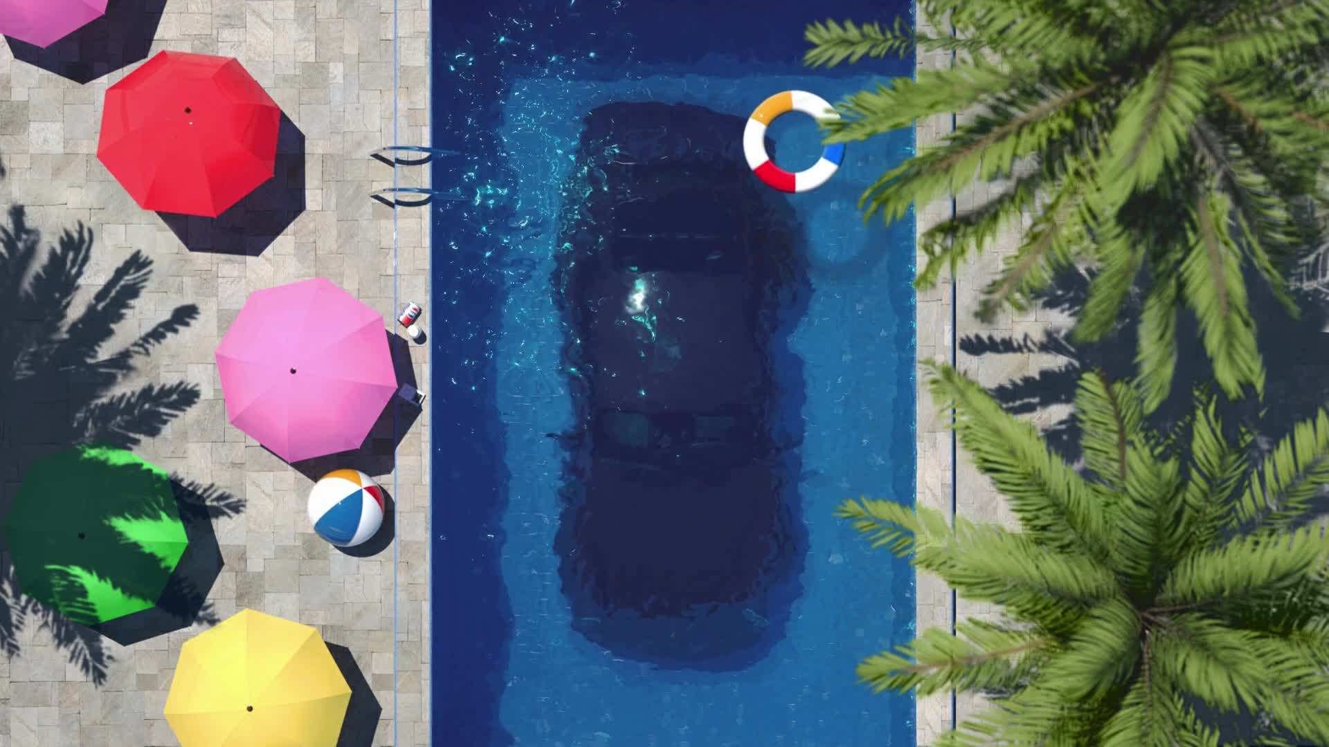 Download PC  Car In Pool Live Wallpaper Free