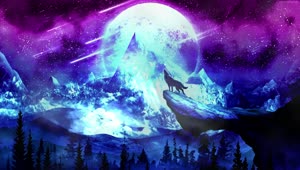 PC Full Moon Howling Wolf Live Wallpaper Free