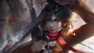 PC Mikasa Blade Live Wallpaper Free