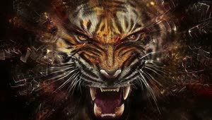 PC Tiger Glass Shatter Live Wallpaper Free