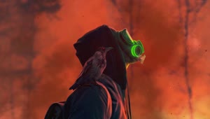PC Gas Mask Wildfire Live Wallpaper Free