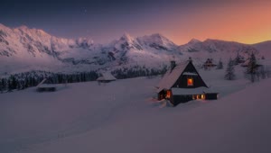 PC Snowing Day and Night Live Wallpaper Free