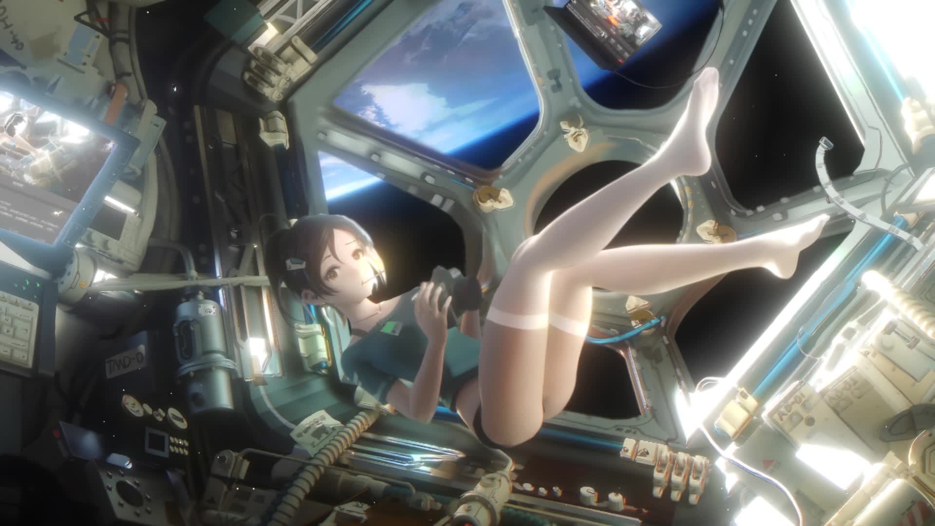 Download PC Space Station Girl Live Wallpaper Free