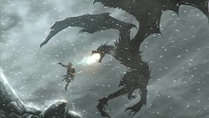 PC Dragon Fight Elder Scrolls Live Wallpaper Free