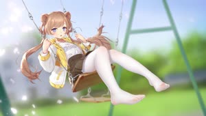 PC  Anime Girl on Swing EDIT Live Wallpaper Free
