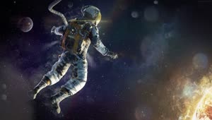 PC Astronaut In Space Live Wallpaper Free