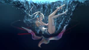 PC Underwater Anime Girl Live Wallpaper Free