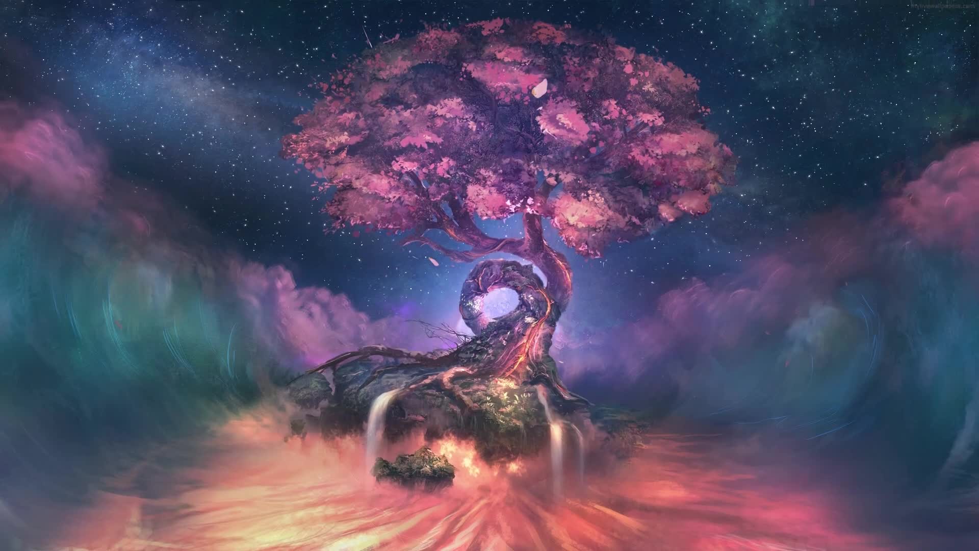 Download PC Floating Tree Live Wallpaper Free