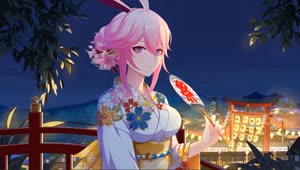 PC Anime Yae Sakura Girl Live Wallpaper