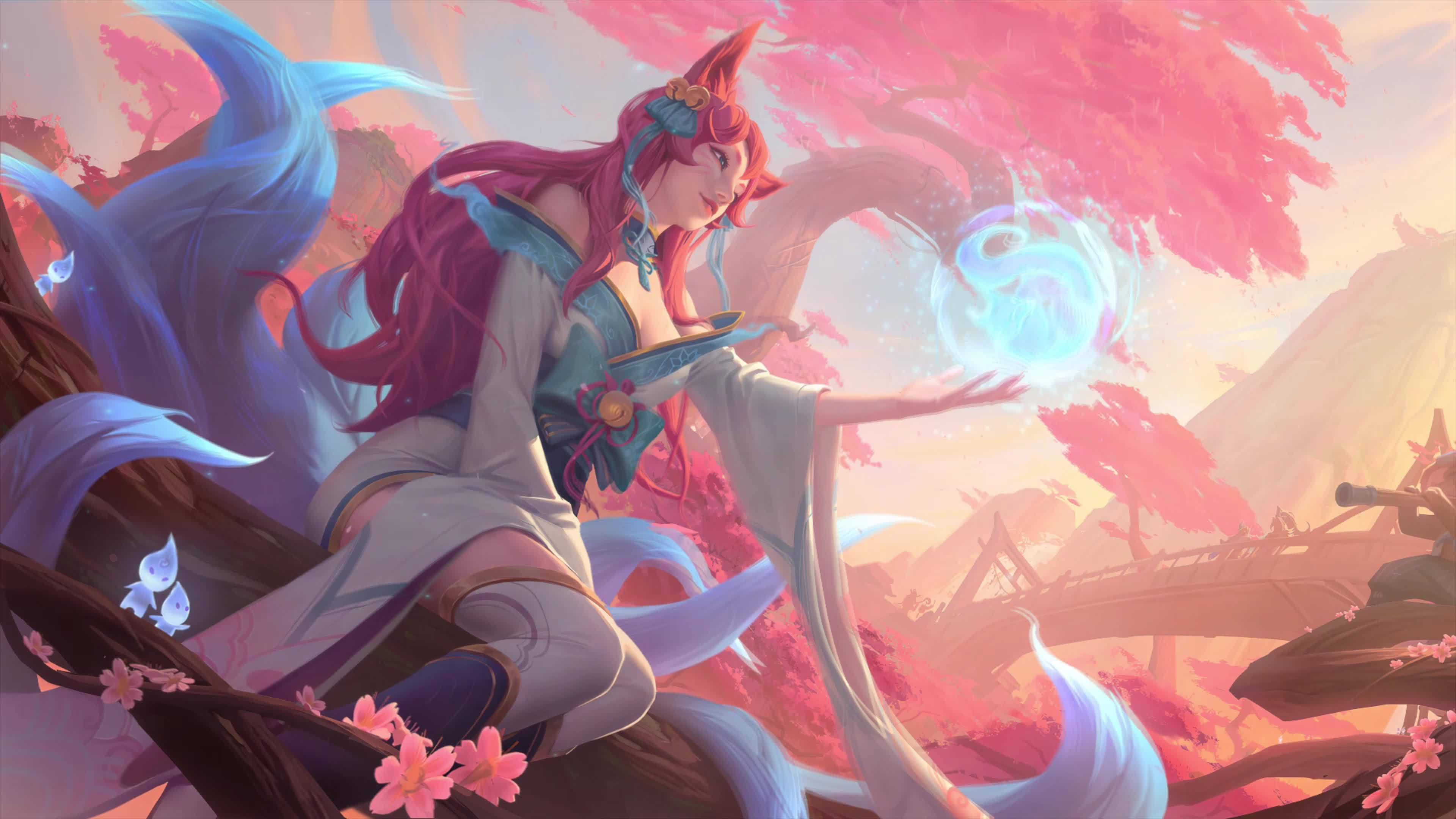 Download 4K Spirit Blossom Ahri League Of Legends 1 Live Wallpaper For PC