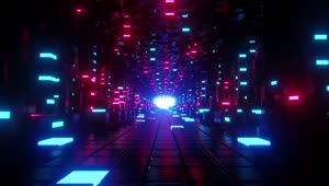 HD Video Abstract Neon Tunnel Loop Video