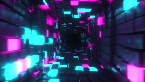 HD Video abstract flying in futuristic corridor VJ Loop Video