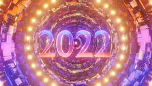 HD Video neon sign background new year concept vj loop video